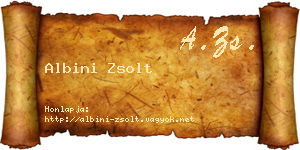 Albini Zsolt névjegykártya