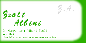 zsolt albini business card